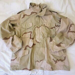Vintage US Military M65 Desert Camo Cold Weather Field Jacket Mens XL
